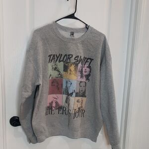 Taylor Swift The Eras Tour Sweatshirt Size Large Gray